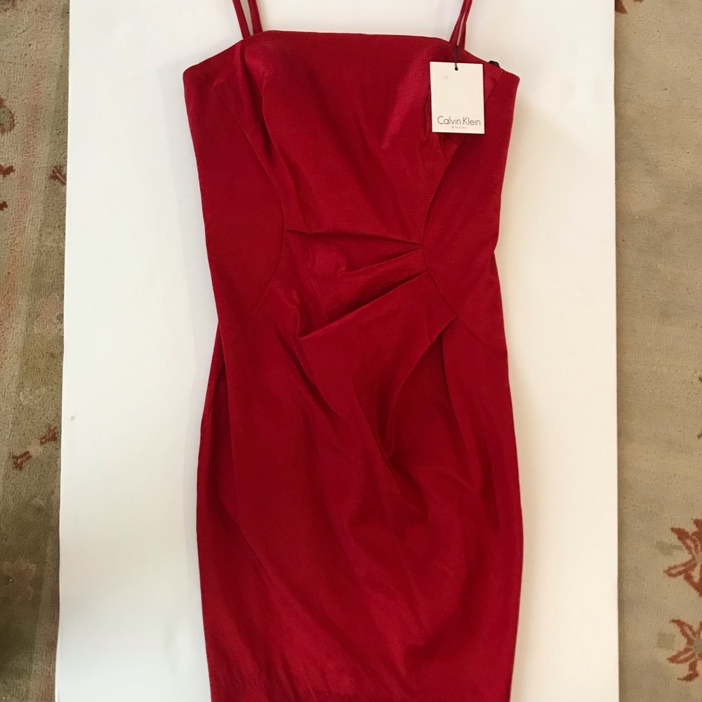 NWT CALVIN KLEIN red dress